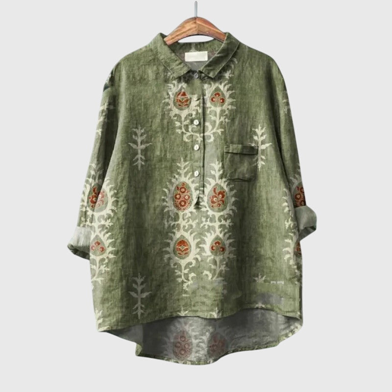 Elly Floral Print Blouse Lightweight Comfort for Everyday Wear by Selouva