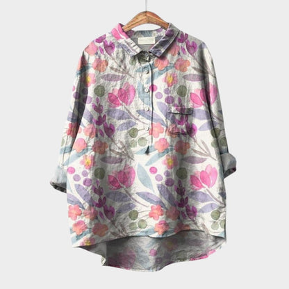 Nola Blouse With Nature Inspired Floral Print Allover by Selouva