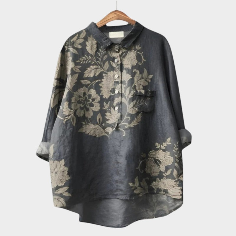 Nola Blouse With Nature Inspired Floral Print Allover by Selouva
