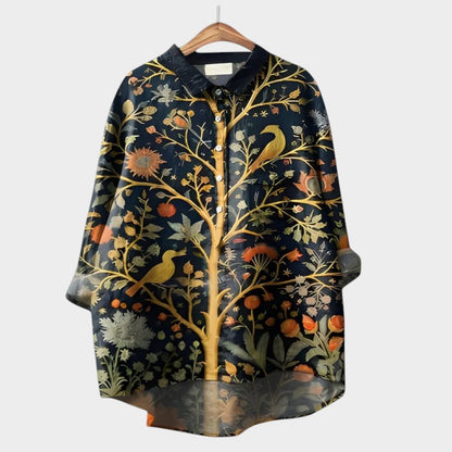 Nola Blouse With Nature Inspired Floral Print Allover by Selouva