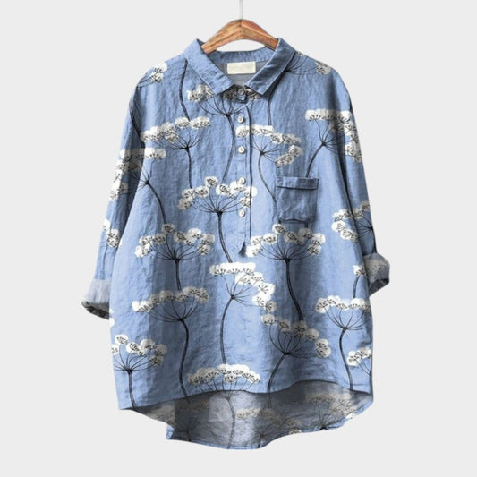 Nola Blouse With Nature Inspired Floral Print Allover by Selouva