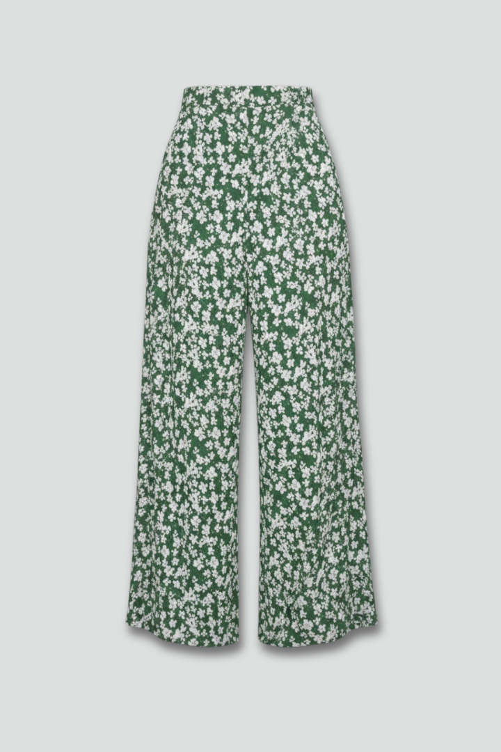 Bella Floral Print Palazzo Pants For Women With Wide Legs by Selouva
