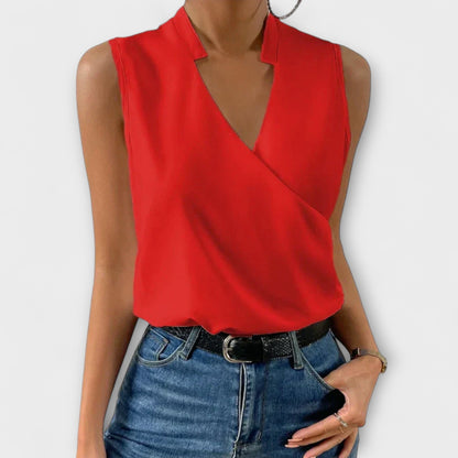 Women's Floral Top with Sleeveless by Selouva