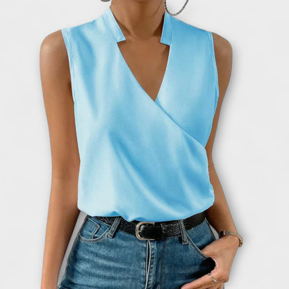 Women's Floral Top with Sleeveless by Selouva