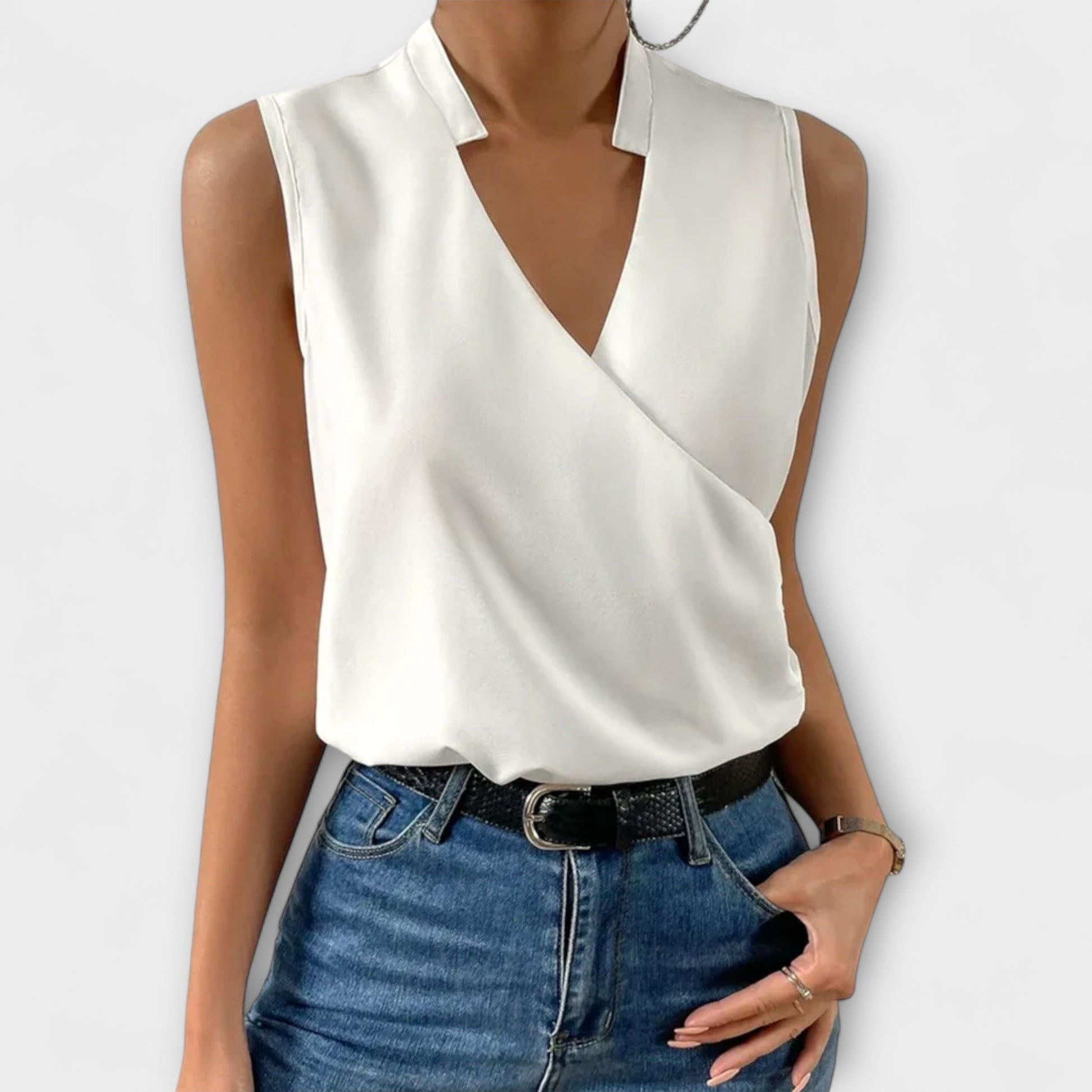 Women's Floral Top with Sleeveless by Selouva