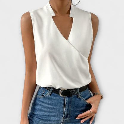 Women's Floral Top with Sleeveless by Selouva