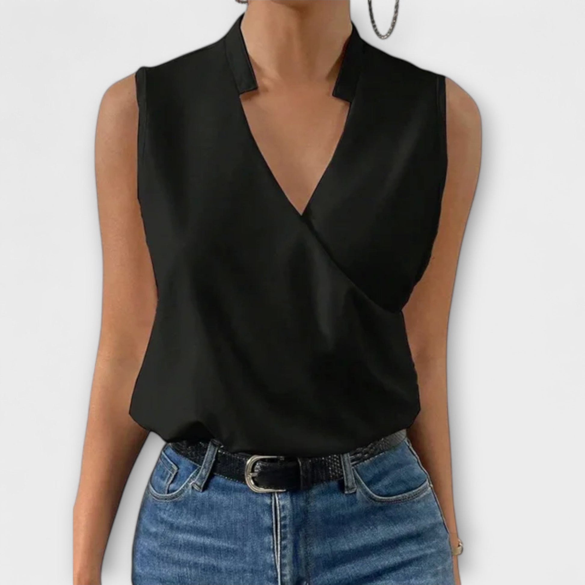 Women's Floral Top with Sleeveless by Selouva