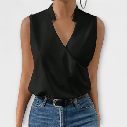 Women's Floral Top with Sleeveless by Selouva