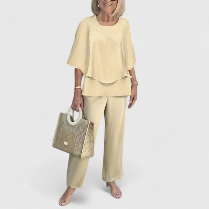 Women's Floral Two-Piece Top Set by Selouva