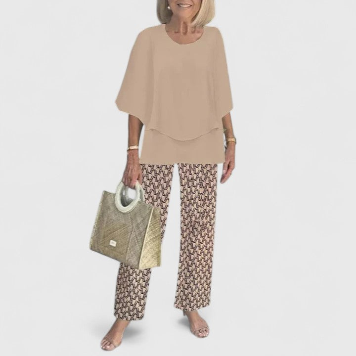 Women's Floral Two-Piece Top Set by Selouva