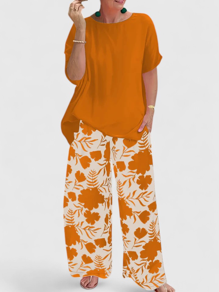 Lauren Comfortable Wide Leg Floral Print Pants For Women by Selouva