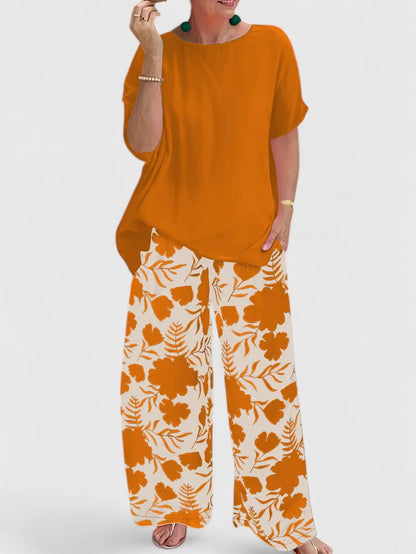 Lauren Comfortable Wide Leg Floral Print Pants For Women by Selouva