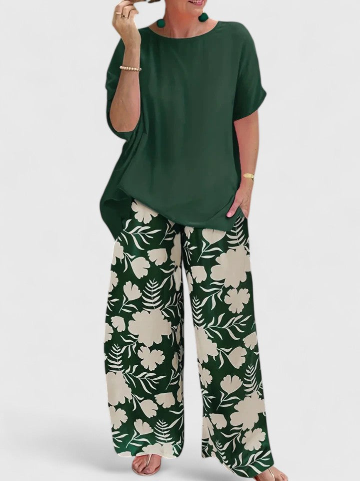 Lauren Comfortable Wide Leg Floral Print Pants For Women by Selouva