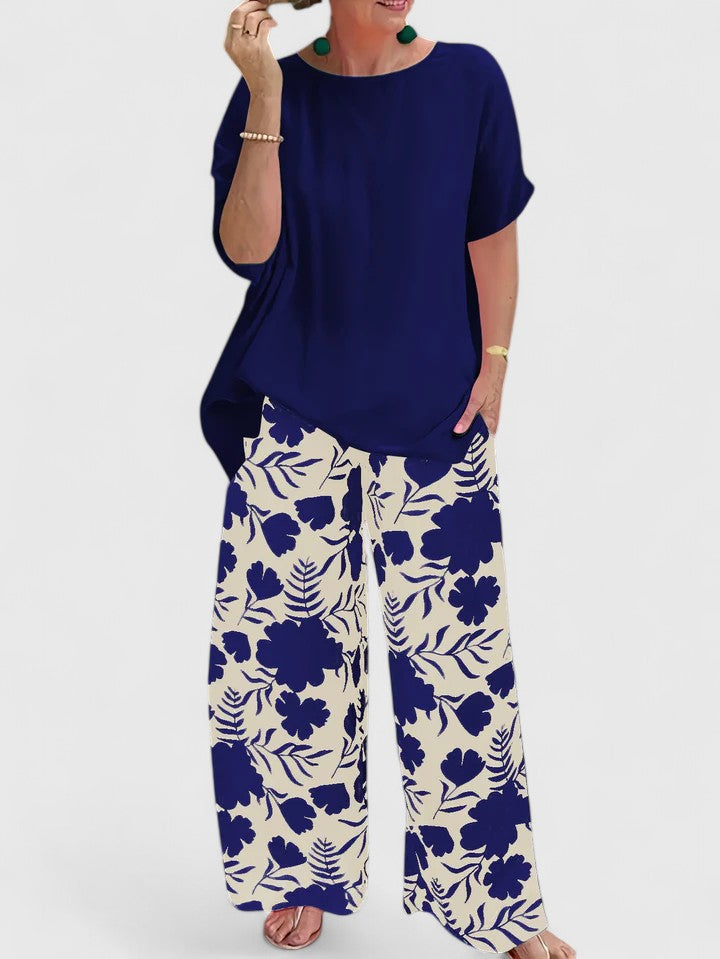 Lauren Comfortable Wide Leg Floral Print Pants For Women by Selouva