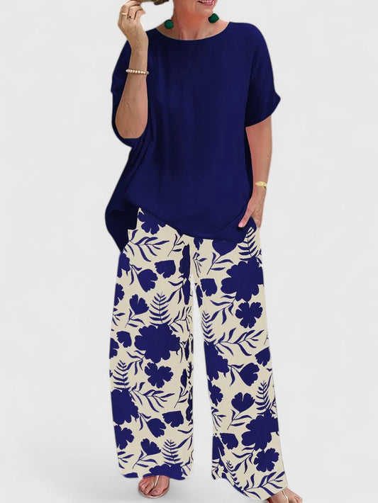 Lauren Comfortable Wide Leg Floral Print Pants For Women by Selouva