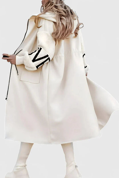 Women's Hooded Coat with Large Pockets for Casual Outings by Selouva