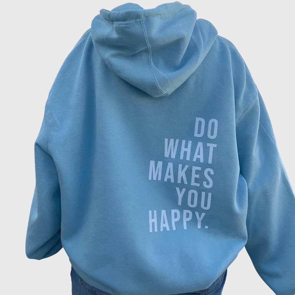 Lucy Oversized Bliss Hoodie Do What Makes You Happy by Selouva