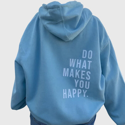 Lucy Oversized Bliss Hoodie Do What Makes You Happy by Selouva
