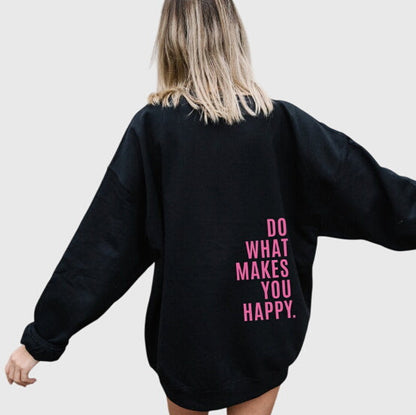 Lucy Oversized Bliss Hoodie Do What Makes You Happy by Selouva