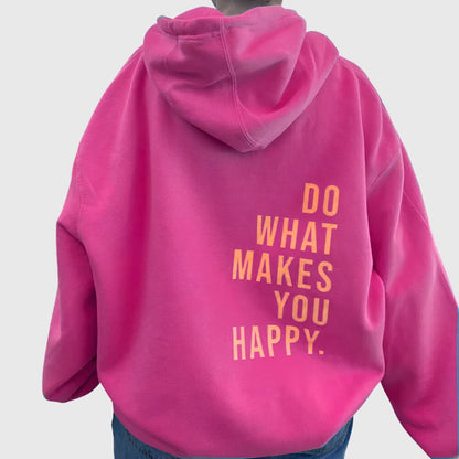 Lucy Oversized Bliss Hoodie Do What Makes You Happy by Selouva