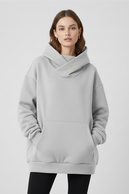 Gabriella Women's Hoodie With High Neck And Wide Hood by Selouva