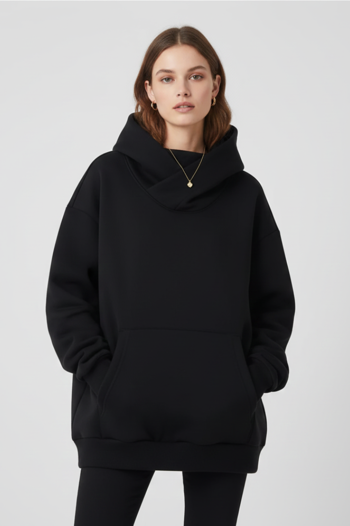 Gabriella Women's Hoodie With High Neck And Wide Hood by Selouva