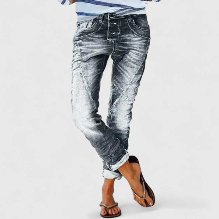 Erin Comfortable Distressed Denim Jeans For Women Everyday Wear by Selouva