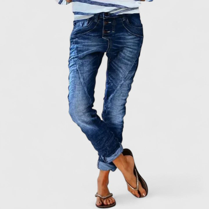 Erin Comfortable Distressed Denim Jeans For Women Everyday Wear by Selouva