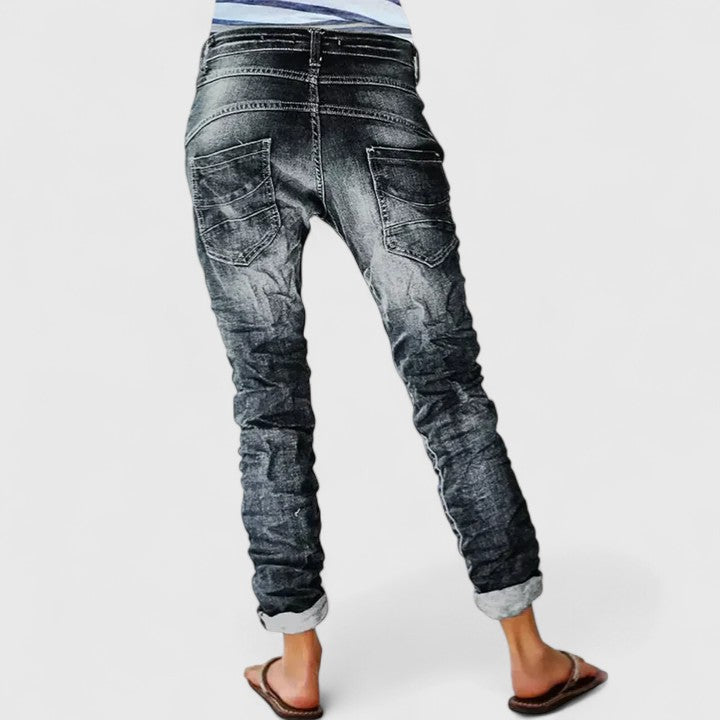 Erin Comfortable Distressed Denim Jeans For Women Everyday Wear by Selouva