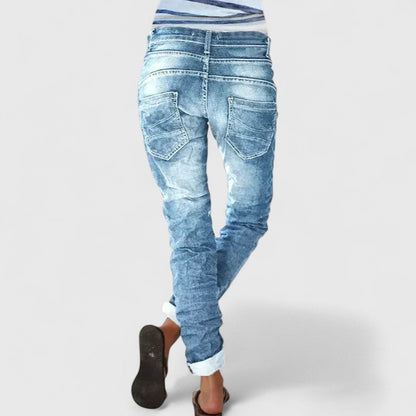 Erin Comfortable Distressed Denim Jeans For Women Everyday Wear by Selouva