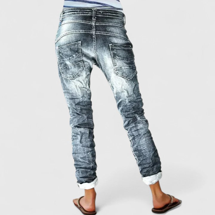 Erin Comfortable Distressed Denim Jeans For Women Everyday Wear by Selouva