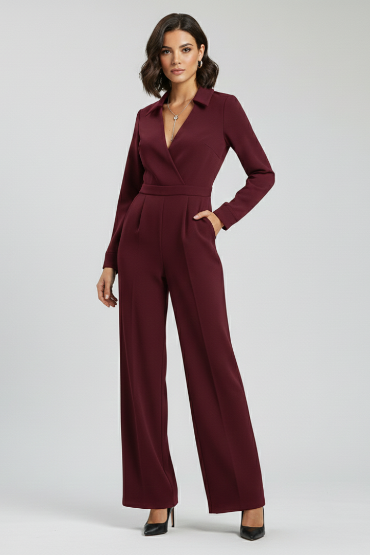 Women's Jumpsuit Collared for Work by Selouva