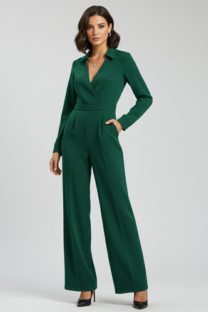 Women's Jumpsuit Collared for Work by Selouva