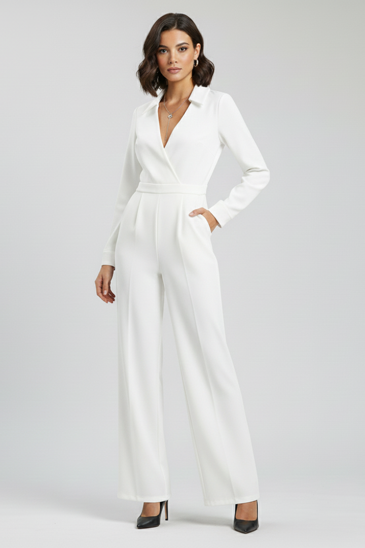 Women's Jumpsuit Collared for Work by Selouva
