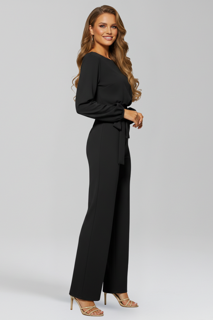 Women's Jumpsuit with Tie-Waist by Selouva