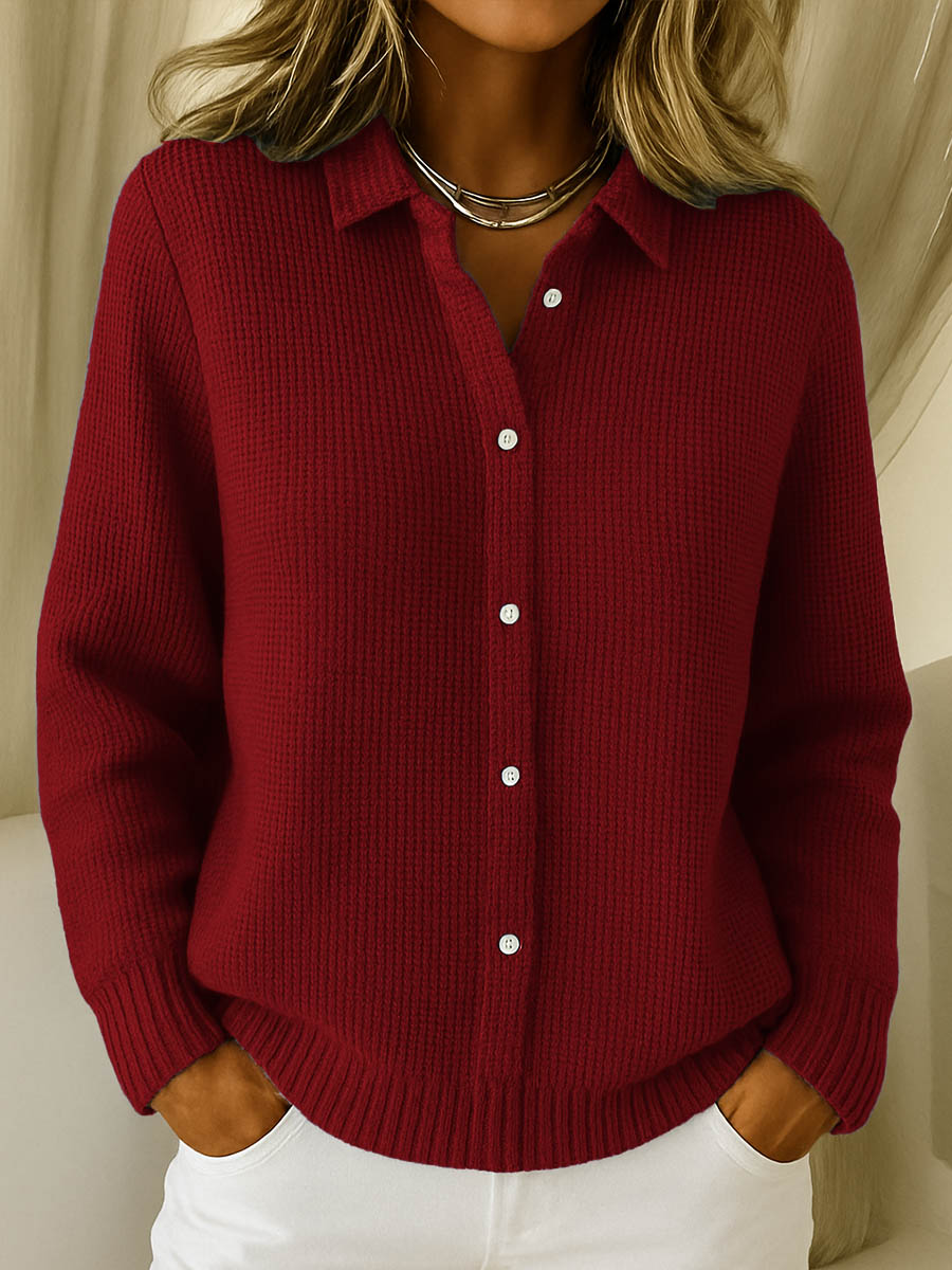 Women's Knit Cardigan Button Front by Selouva