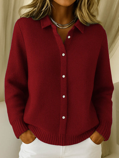 Women's Knit Cardigan Button Front by Selouva