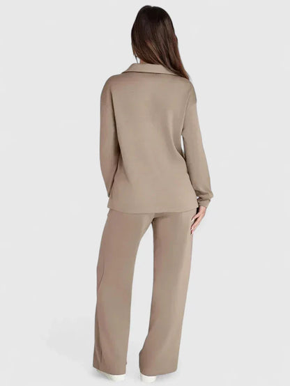 Women's Knit Loungewear Set Drawstring by Selouva