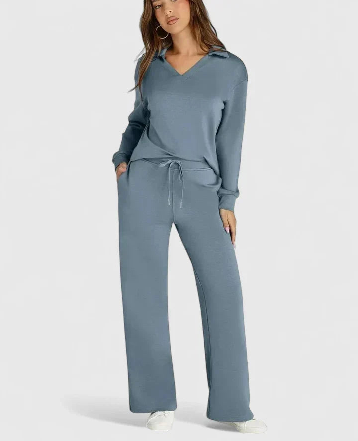 Women's Knit Loungewear Set Drawstring by Selouva