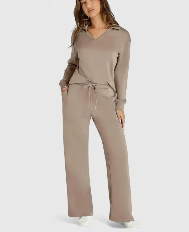 Women's Knit Loungewear Set Drawstring by Selouva