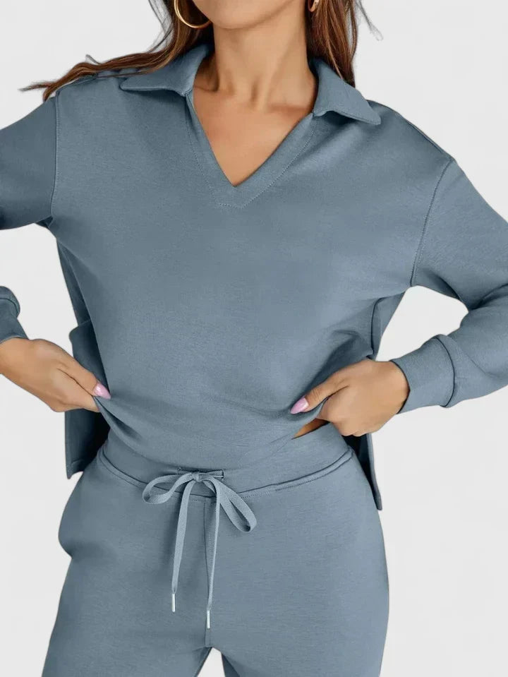 Women's Knit Loungewear Set Drawstring by Selouva