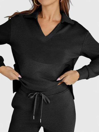Women's Knit Loungewear Set Drawstring by Selouva