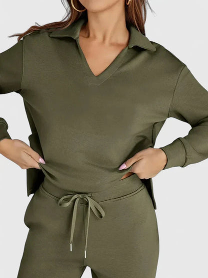 Women's Knit Loungewear Set Drawstring by Selouva