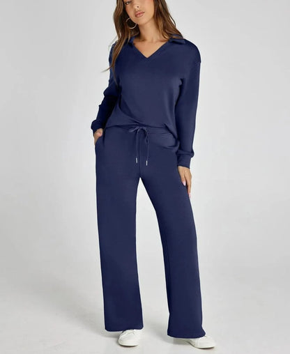 Women's Knit Loungewear Set Drawstring by Selouva