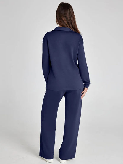 Women's Knit Loungewear Set Drawstring by Selouva