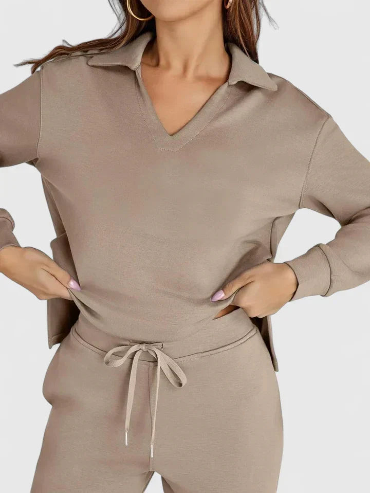 Women's Knit Loungewear Set Drawstring by Selouva