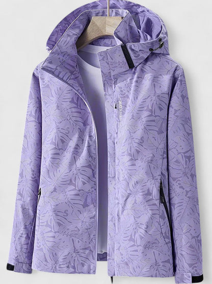 Women's Lightweight Jacket with Removable Hood for Outdoors by Selouva