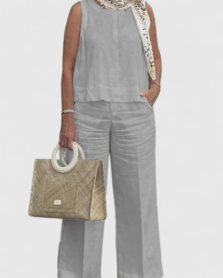 Women's Linen Look Set - Relaxed Fit by Selouva