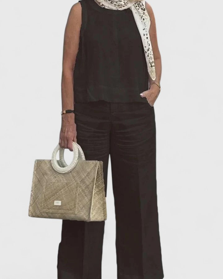 Women's Linen Look Set - Relaxed Fit by Selouva