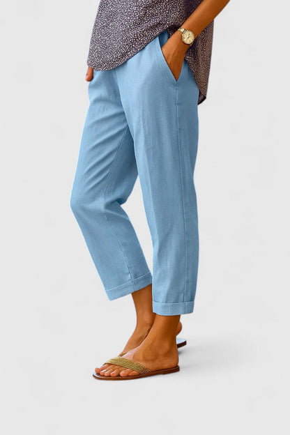 Marivela Elegant Lightweight Pants For Spring And Summer Relaxed Fit by Selouva